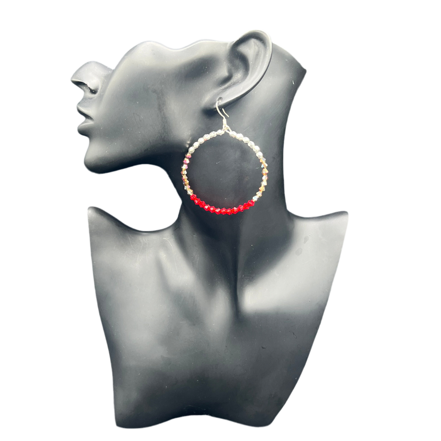 Dracula| Small Crystal 3 Toned Hoops