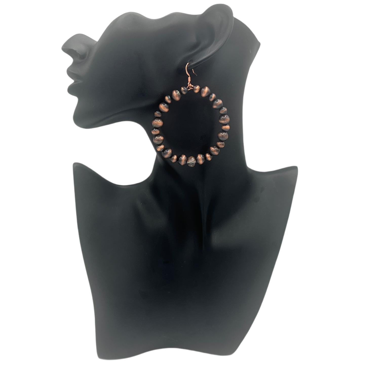 Galaxy Dreams| Rose Gold And Black Jumbo Hoop Earrings
