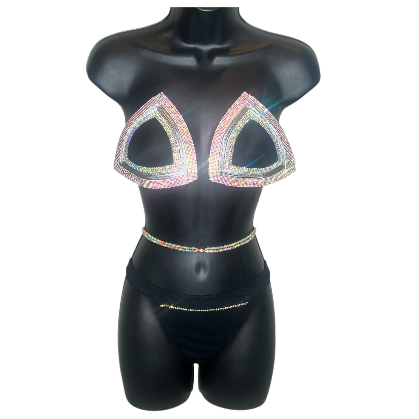 Fashion Double Stranded Evil Eye Waist Beads|”Cotton Candy”