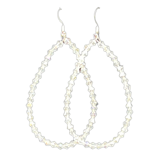 Diamond| Crystal Oval Earrings