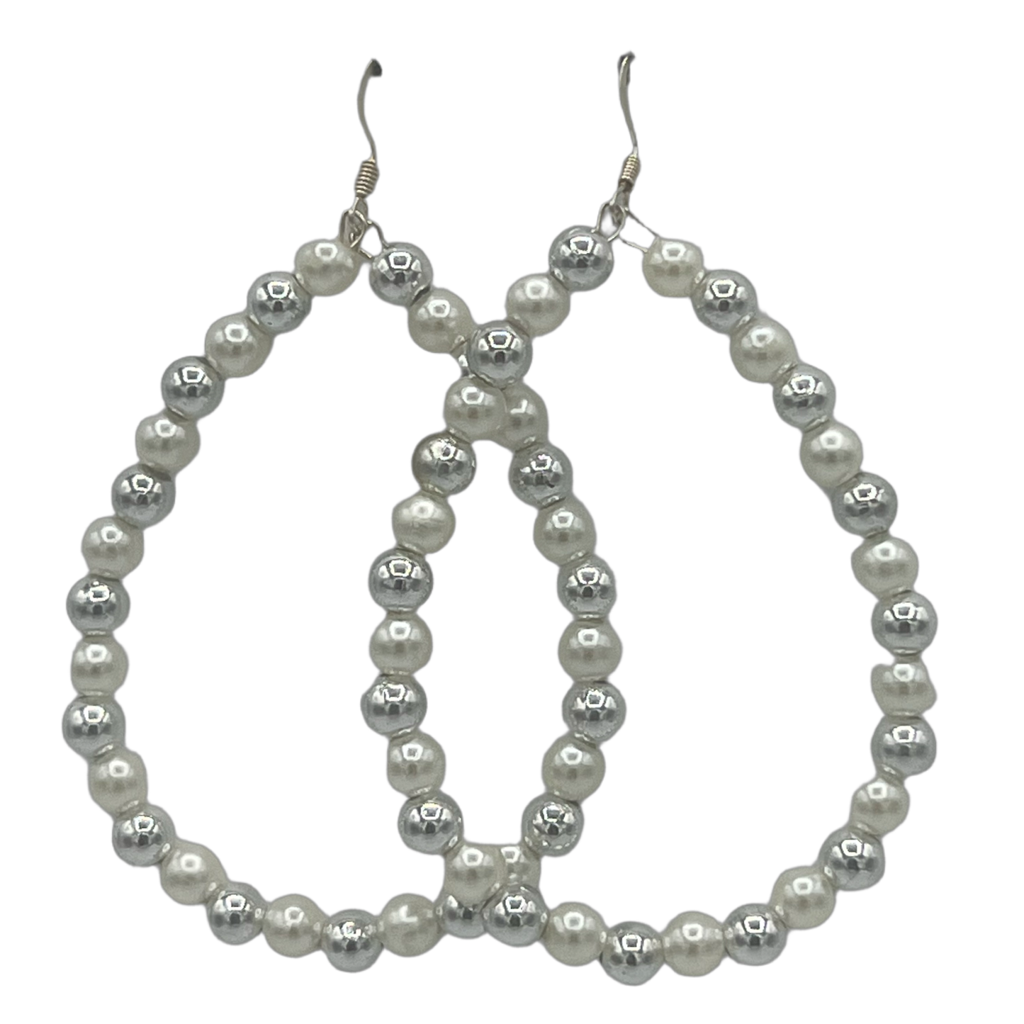 Velma| Pearl & Metallic Ball Tear Drop Earrings