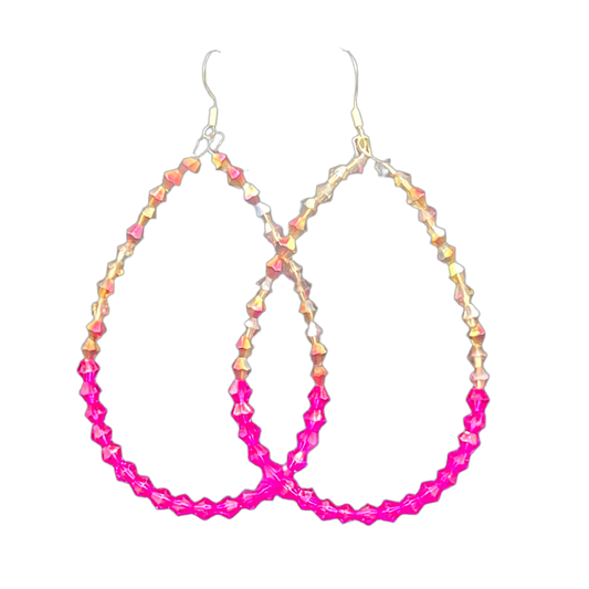 Miami| Ombré Crystal Oval Earrings
