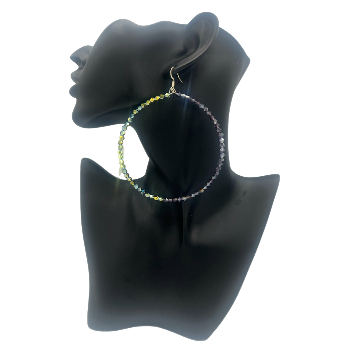 Page| Two Toned Crystal Jumbo Hoops