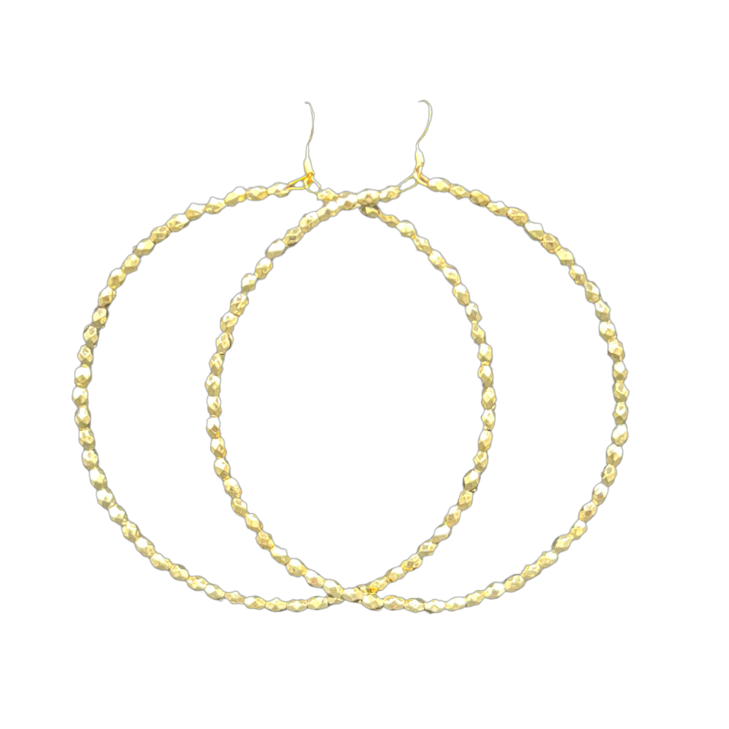Geniss| Foiled Gold Bullet Jumbo Hoop Earrings