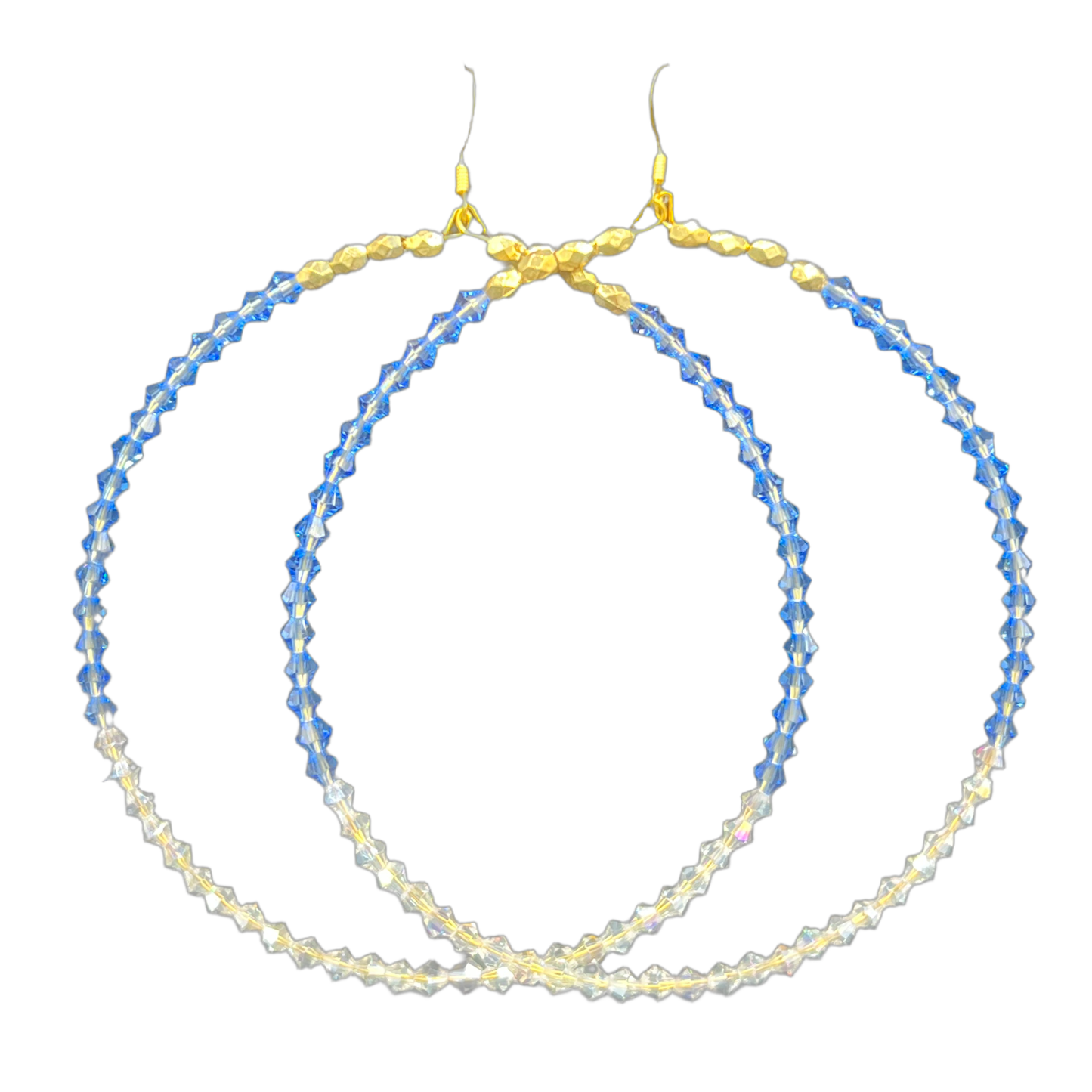Nova| Crystal 3 Toned Jumbo Hoop Earrings