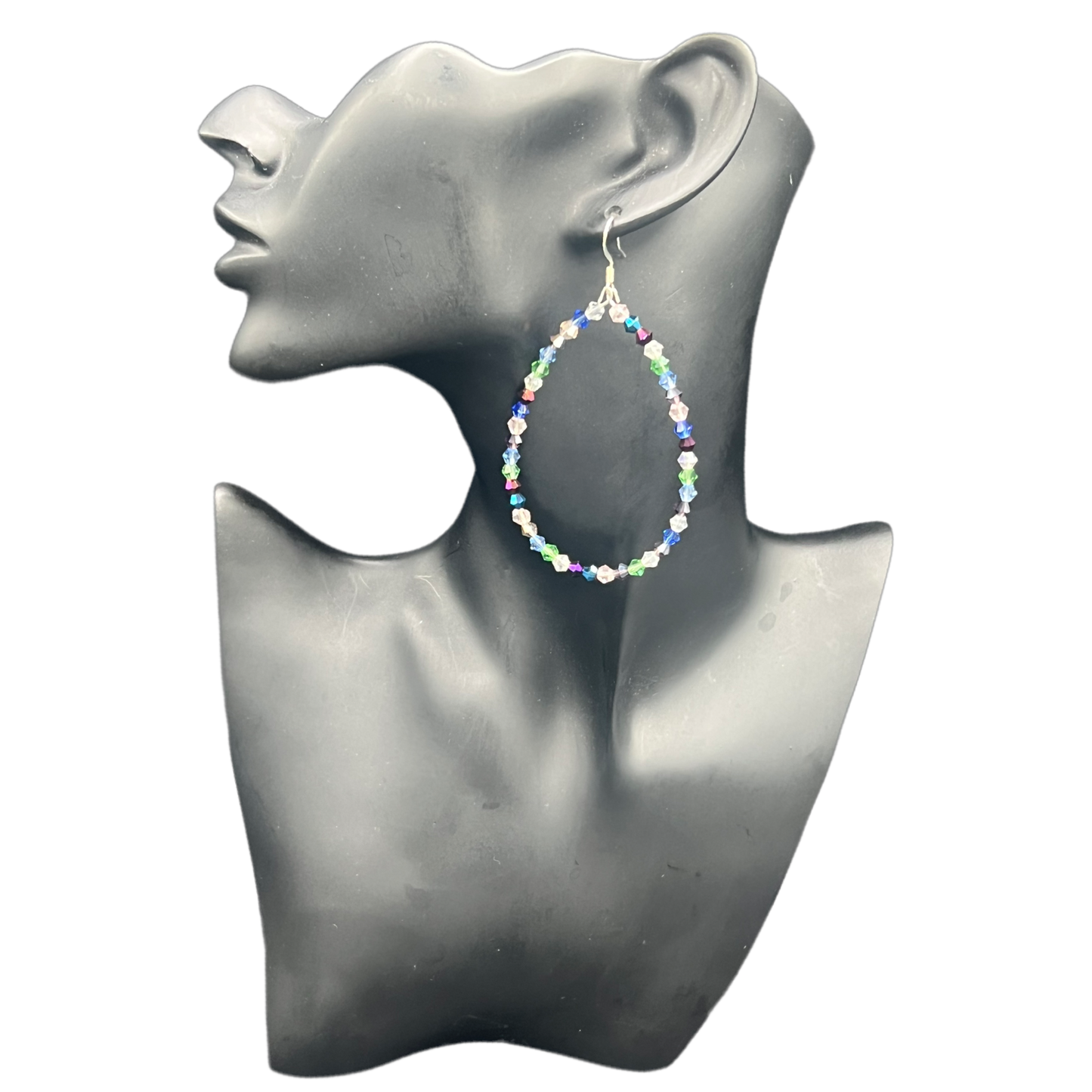 Tuas’e| Crystal Multi Colored Oval Earrings