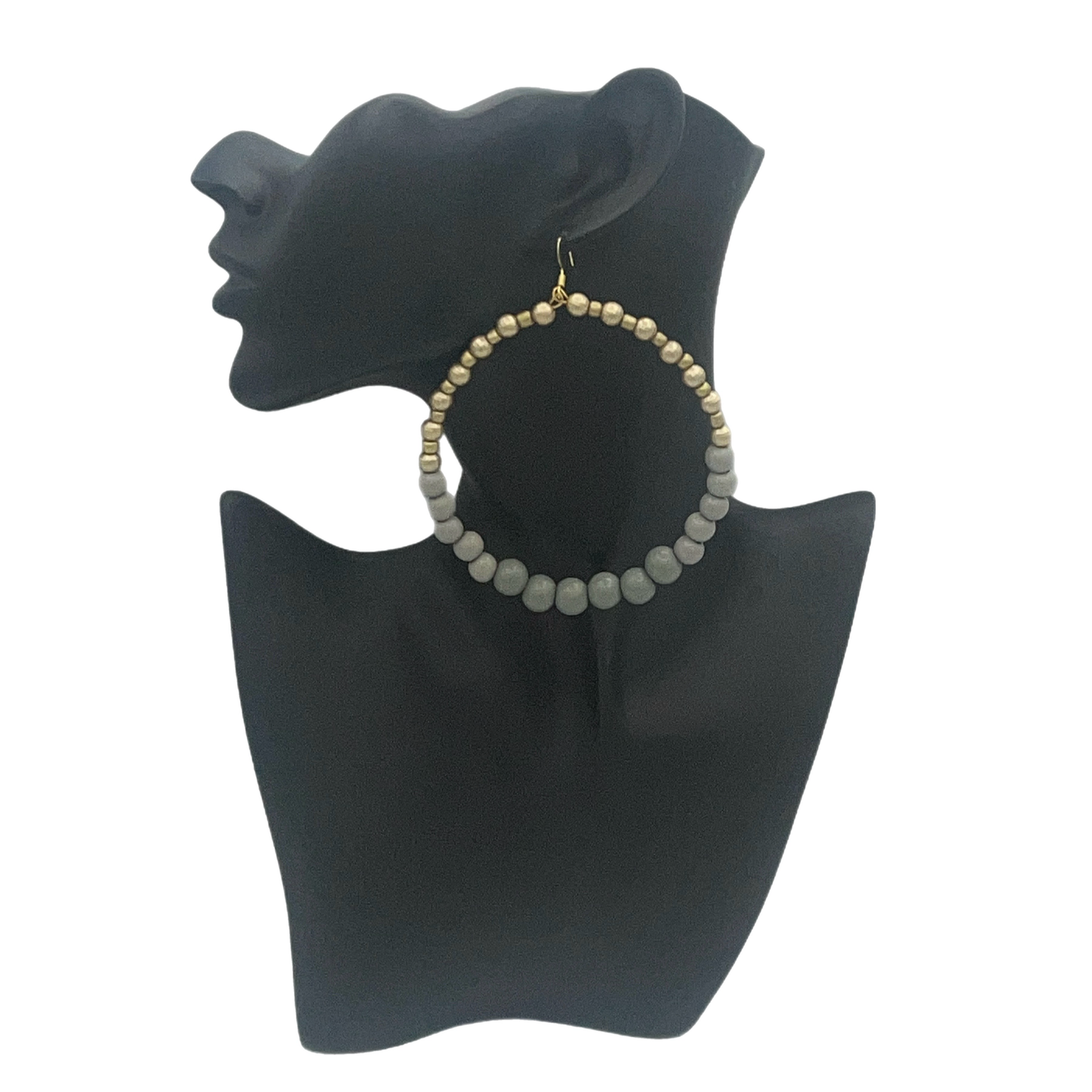 Dirty Diana| Ombré Wooden Jumbo Hoop Earrings