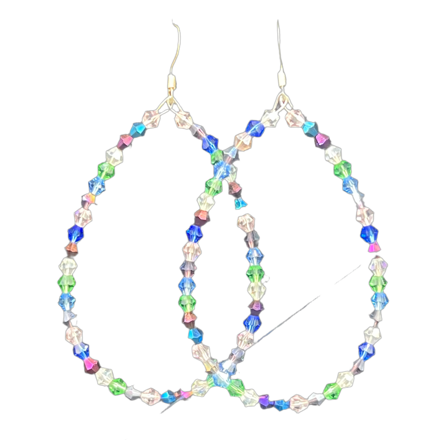 Tuas’e| Crystal Multi Colored Oval Earrings