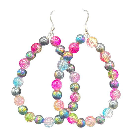 Madelyn| Multi Colored Oval Earrings