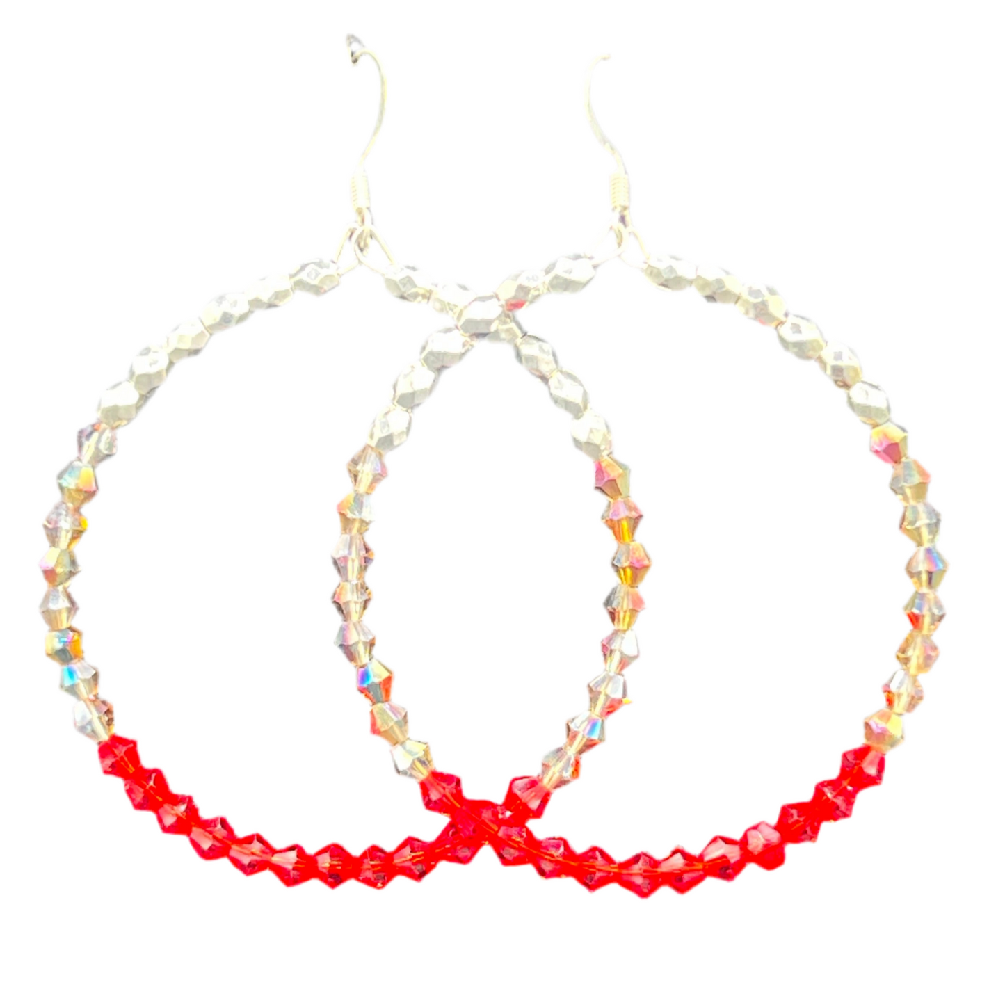 Dracula| Small Crystal 3 Toned Hoops