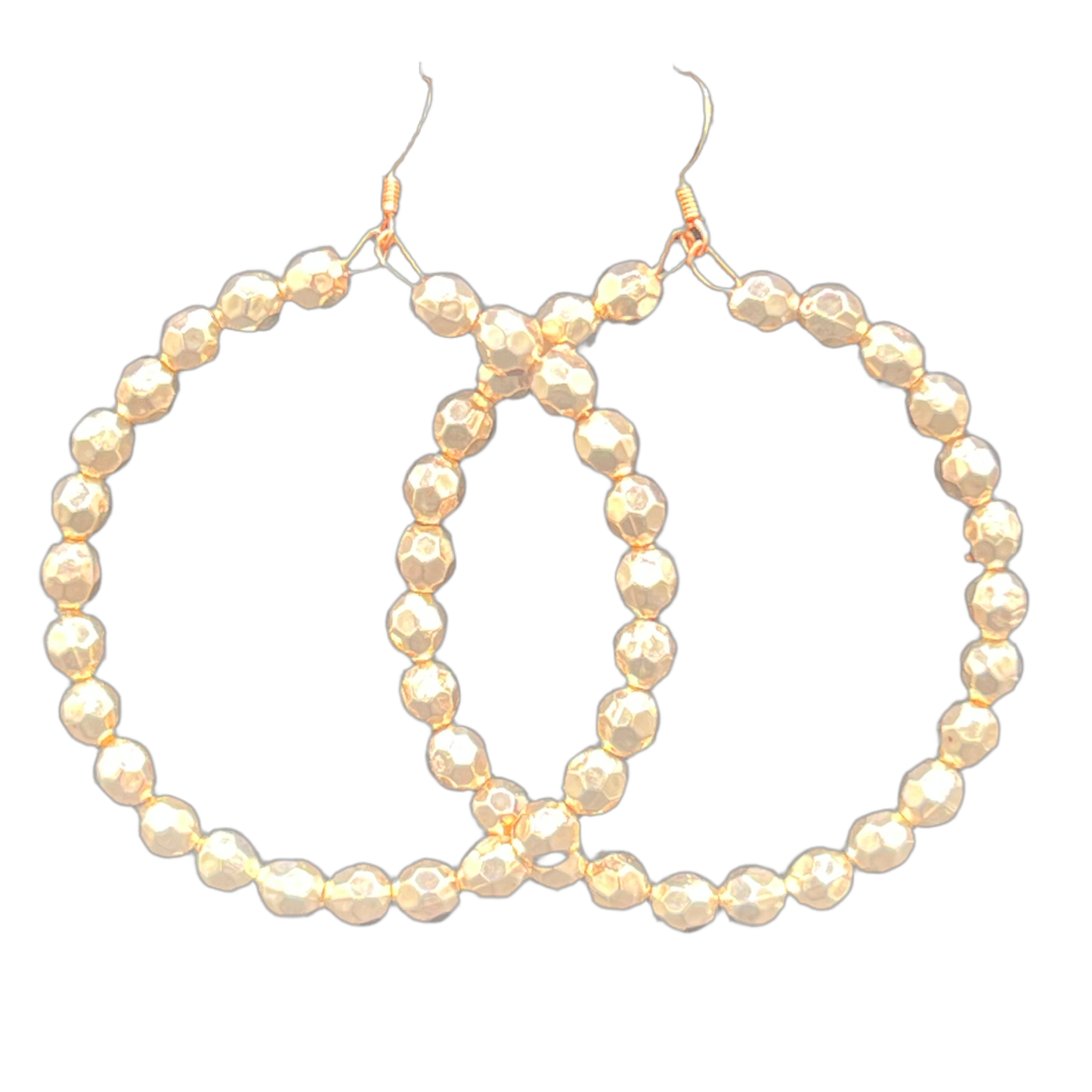 22 Rose| Small Rose Gold Pellet Hoop Earrings