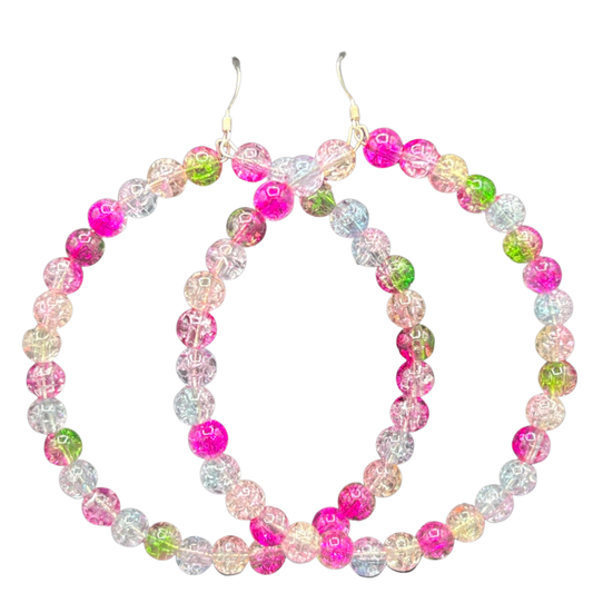 Eden| Multi Colored Jumbo Hoop Earrings