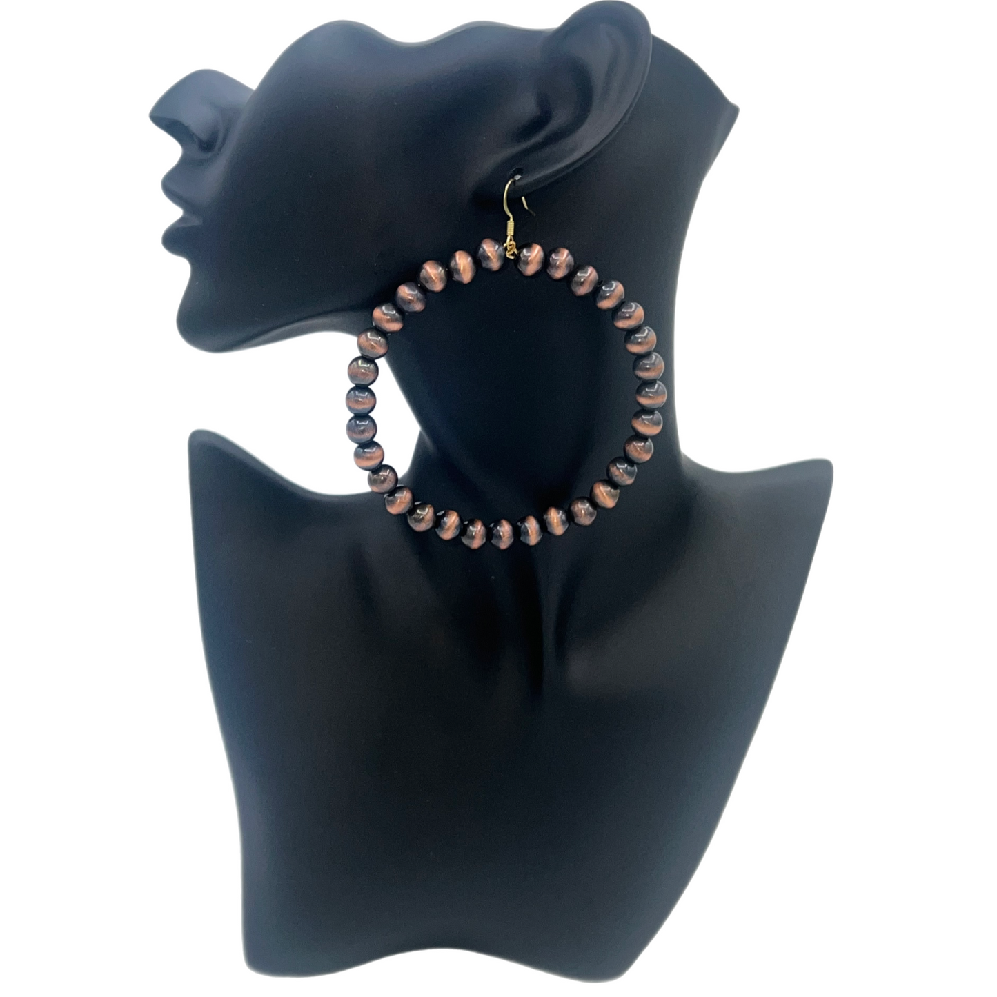Galaxy Dreams| Rose Gold And Black Jumbo Hoop Earrings